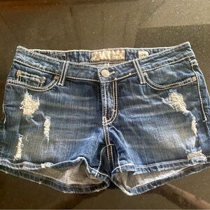 BKE Blue Jean Shorts Distressed Cut-Off Style